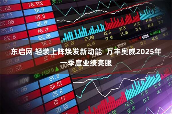 东启网 轻装上阵焕发新动能  万丰奥威2025年一季度业绩亮眼